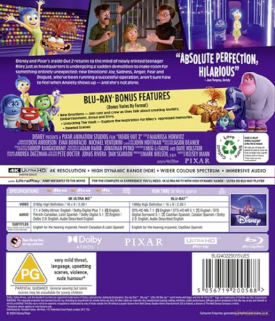 Inside Out 2 (W głowie się nie zmieści 2) [Blu-Ray 4K]+[Blu-Ray]