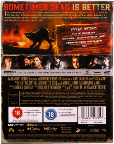 Pet Sematary (Smętarz dla zwierzaków) [Blu-Ray 4K]+[Blu-Ray]