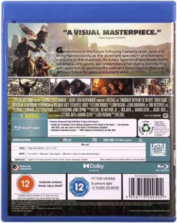The Kingdom Of The Planet Of The Apes (Królestwo Planety Małp) [Blu-Ray]