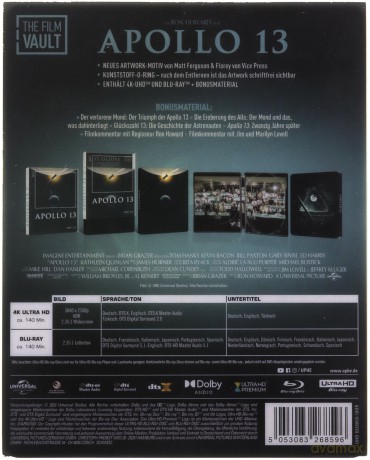 Apollo 13 (steelbook) (The Film Vault) [Blu-Ray 4K]+[Blu-Ray]