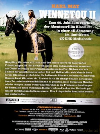 Winnetou II (Winnetou II: Ostatni renegaci) (mediabook) [Blu-Ray 4K]+[Blu-Ray]