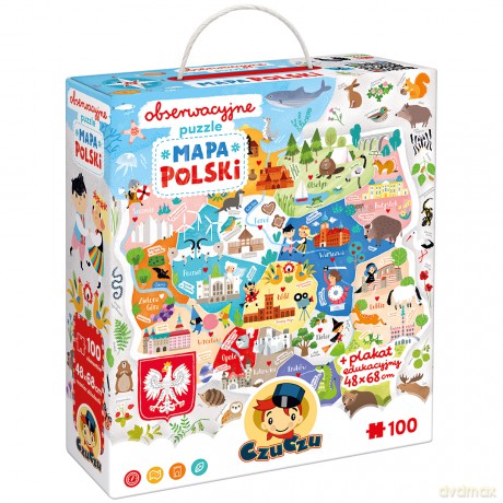 CZUCZU 100 el. obserwacyjne Mapa Polski [PUZZLE]