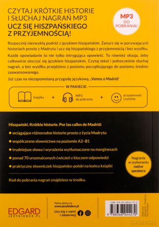 Hiszpański. Krótkie historie. Por las calles de Madrid. Poziom A2-B1 [KSIĄŻKA]