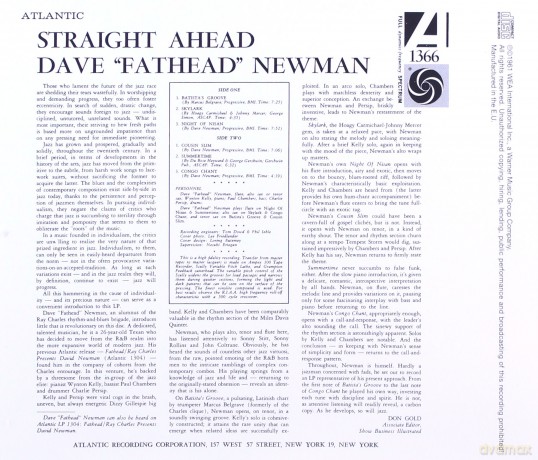 David ''Fathead''' Newman: Straight Ahead [CD]