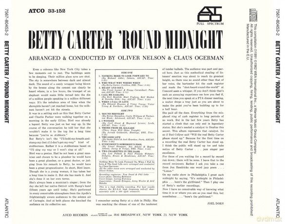 Betty Carter: Round Midnight [CD]