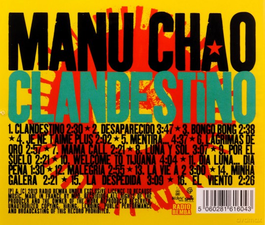 Manu Chao: Clandestino (Reissue) [CD]