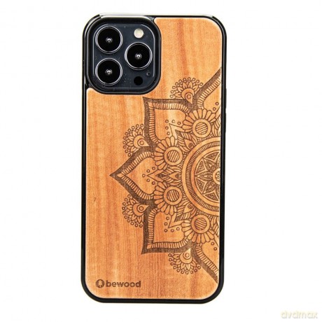 Etui Bewood Mandala Jabłoń drewniane na iPhone 13 Pro Max - jasnobrązowe