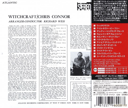 Chris Connor: Witchcraft [CD]