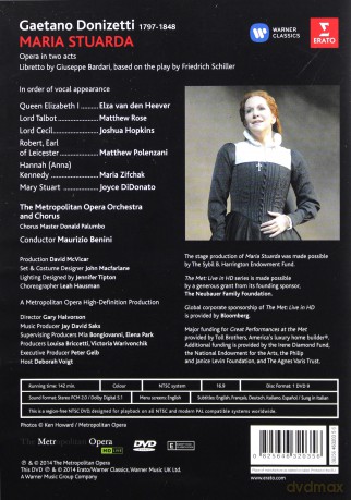 Didonato, Joyce, Elza Van Den Heever, Matthew Polenzani, Joshua Hopkins, Matthew Rose, Metropolitan Opera / Maurizio Benini, David Mcvicar : Donizetti: Maria Stuarda Dvd [DVD]