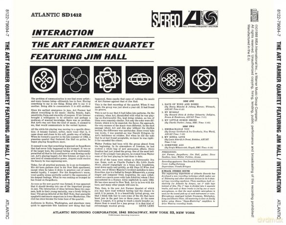 Art Farmer Quartet Featuring Jim Hall: Interaction [CD]