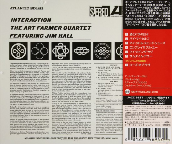 Art Farmer Quartet Featuring Jim Hall: Interaction [CD]