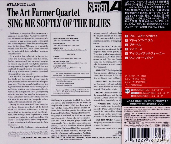 Art Farmer Quartet: Sing Me Softly Of The Blues [CD]