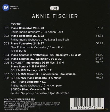 Annie Fischer: Icon - Annie Fischer [8CD]