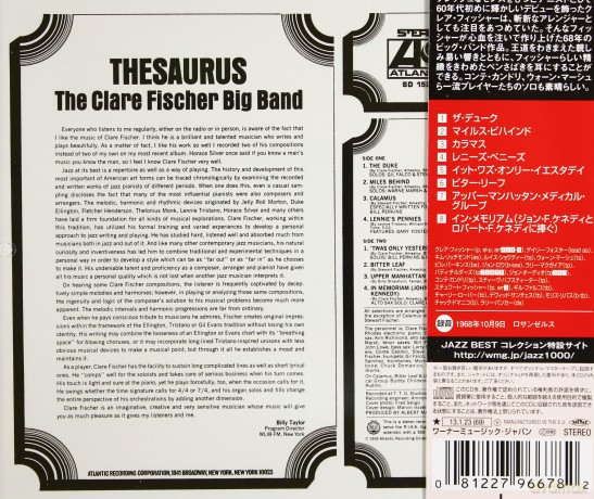Clare Fischer Big Band: Thesaurus [CD]