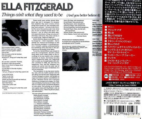 Ella Fitzgerald: Things Ain't What They Used To Be [CD]