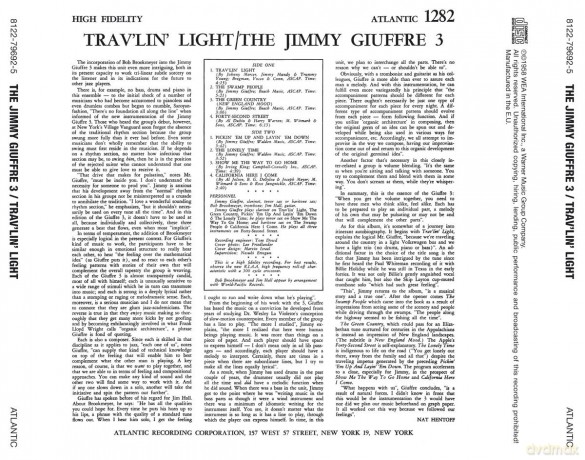 Jimmy Giuffre: Trav'lin' Light [CD]