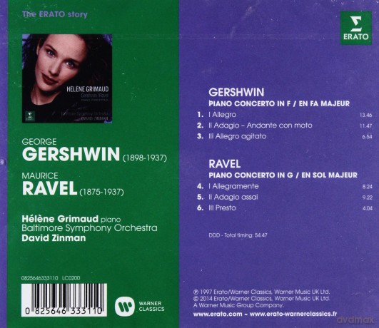 Helene Grimaud: The Erato Story. Ravel Gershwin: Concertos [CD]