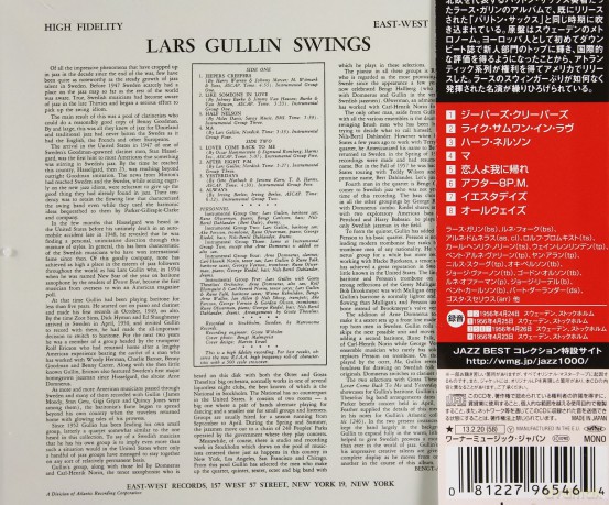 Lars Gullin: Lars Gullin Swings [CD]