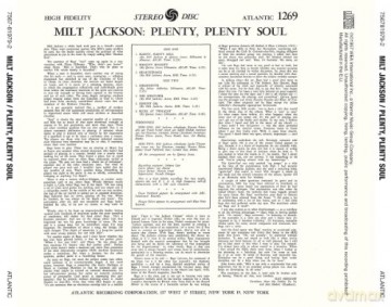 Milt Jackson: Plenty, Plenty Soul [CD]
