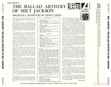 Milt Jackson: The Ballad Artistry Of Milt Jackson [CD]