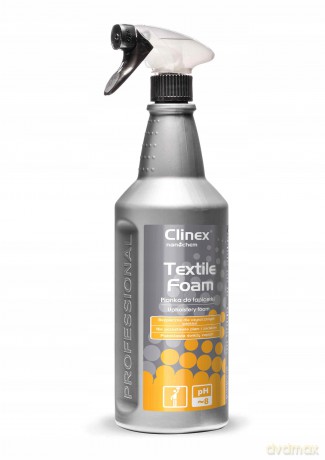 Pianka do prania czyszczenia usuwania plam z dywanów mebli i tapicerki CLINEX Textile Foam 1L