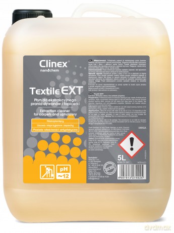 Płyn do maszynowego i ręcznego prania dywanów i tapicerki CLINEX Textile EXT 5L