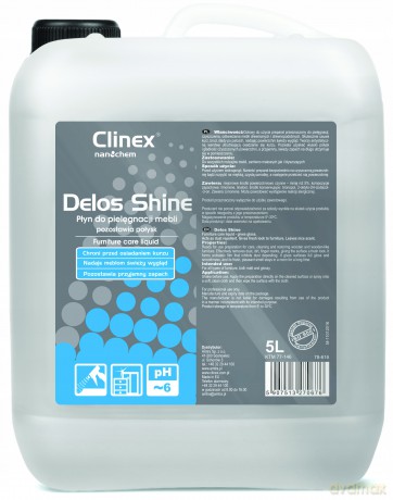 Płyn do mebli drewnianych antystatyczny nabłyszczający CLINEX Delos Shine 5L