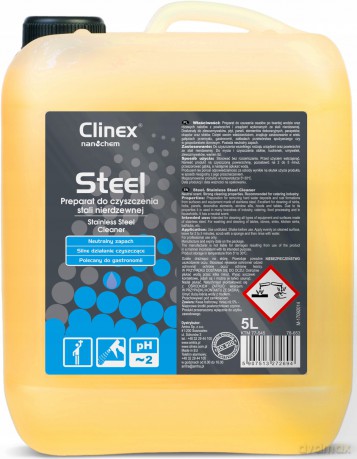 Płyn do mycia mebli i urządzeń ze stali nierdzewnej CLINEX Gastro Steel 5L
