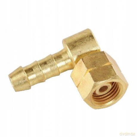 Przejściówka króciec kątowy 1/4'' LH do podłączenia węża gazowego 8x15 mm