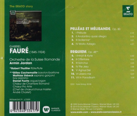 Armin Jordan: The Erato Story. Faure: Requiem Pelleas Et Melisande [CD]