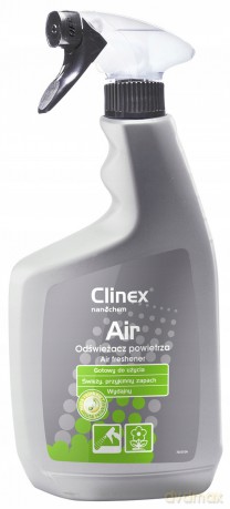 Skuteczny odświeżacz powietrza rozpylany na powierzchnie CLINEX Air - Nuta Relaksu 650ML