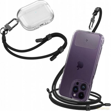 Smycz i zawieszka Spigen Universal Strap Set - czarne