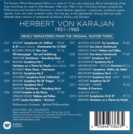 Herbert Von Karajan: The Herbert Von Karajan Collection. Mozart/Schubert/Brahms/J. Strauss/Wagner/R. Strauss [11CD]