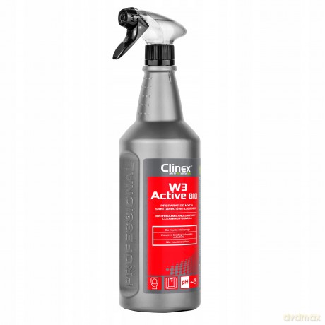 Środek płyn do mycia sanitariatów i łazienek na bazie kwasu cytrynowego CLINEX W3 Active BIO 1L