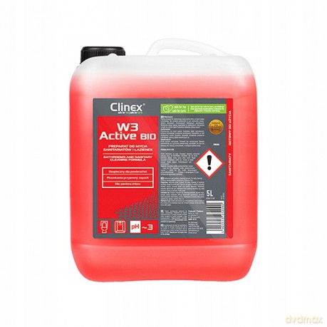 Środek płyn do mycia sanitariatów i łazienek na bazie kwasu cytrynowego CLINEX W3 Active BIO 5L