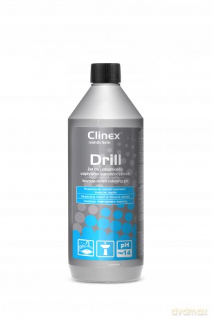 Żel środek do udrażniania zlewów rur kanalizacji CLINEX Drill 1L