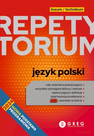 Język polski. Repetytorium. Liceum/technikum [KSIĄŻKA]