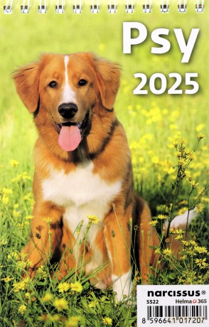 Kalendarz 2025 biurkowy pionowy miesięczny Psy [KALENDARZ]