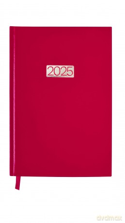 Kalendarz 2025 Ekonomiczny A5 dzienny czerwony KK-A5D E [KALENDARZ]
