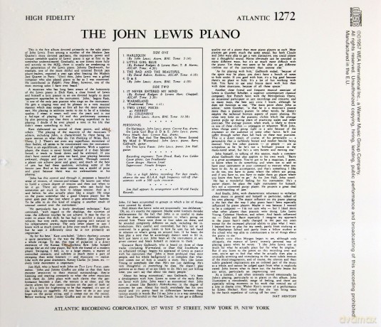 John Lewis: The John Lewis Piano [CD]