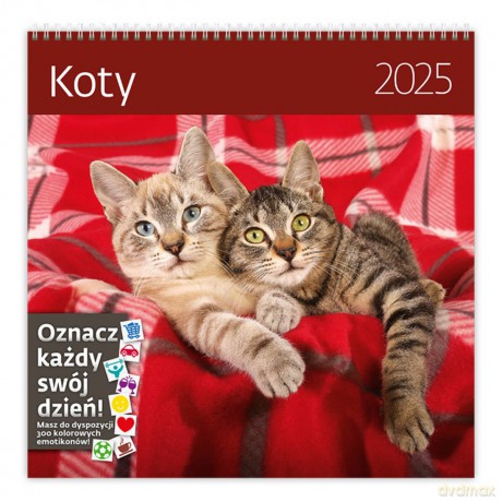Kalendarz 2025 Koty ścienny [KALENDARZ]