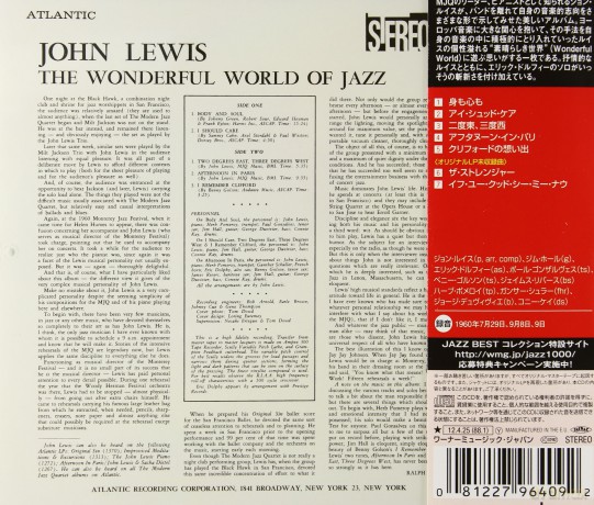 John Lewis: The Wonderful World Of Jazz [CD]