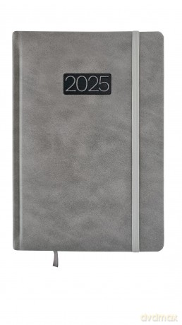 Kalendarz 2025 LUX B6 dzienny szary KK-B6D L [KALENDARZ]