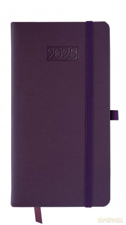 Kalendarz 2025 LUX B6 tygodniowy purpurowy KK-DLT L [KALENDARZ]
