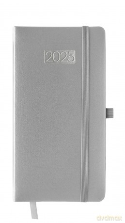 Kalendarz 2025 LUX B6 tygodniowy srebrny KK-DLT L [KALENDARZ]