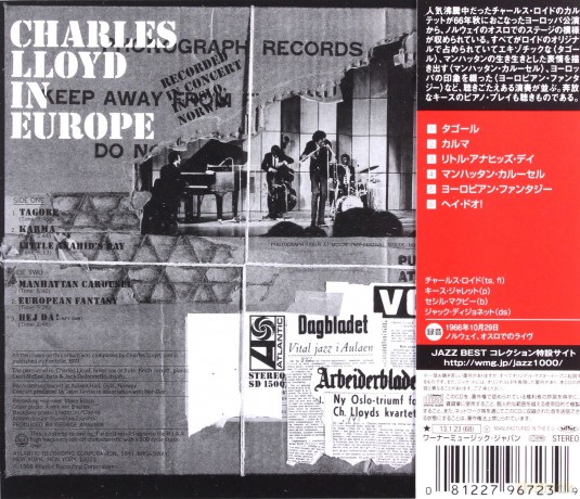 Charles Lloyd: Charles Lloyd In Europe [CD]