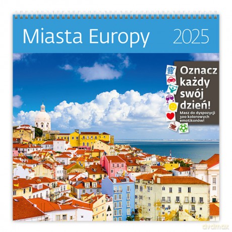 Kalendarz 2025 Miasta Europy ścienny [KALENDARZ]