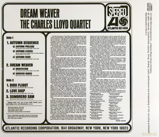 Charles Lloyd Quartet: Dream Weaver [CD]