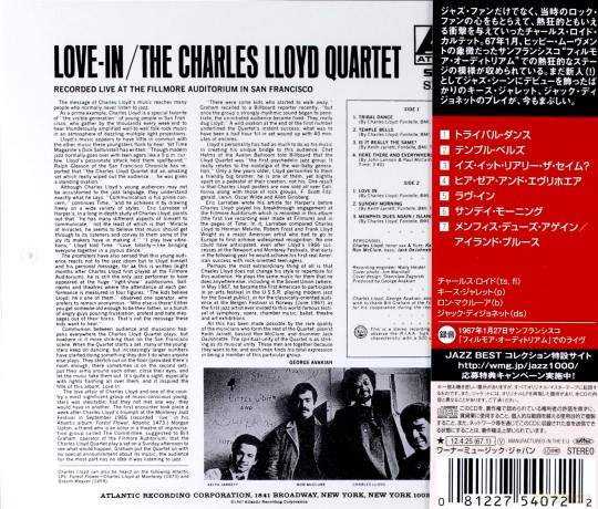 Charles Lloyd Quartet: Love-In [CD]