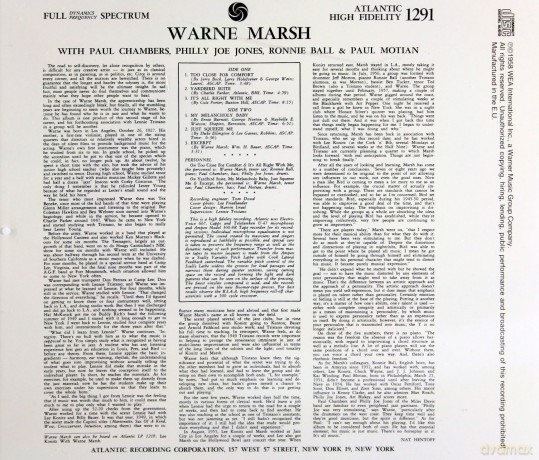Warne Marsh: Warne Marsh [CD]